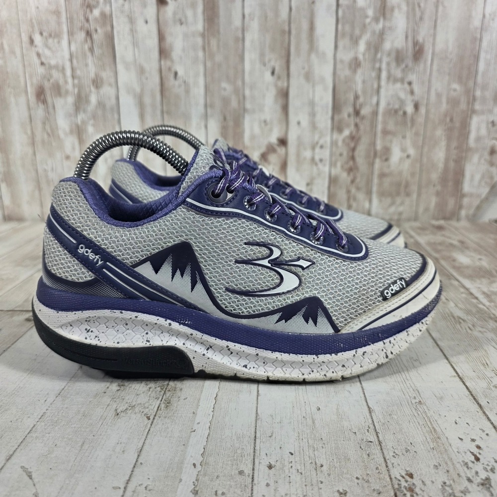 Gravity Defyer Womens TB9024FWP-M Grey Purple VersoShock Walking Shoes Size 7